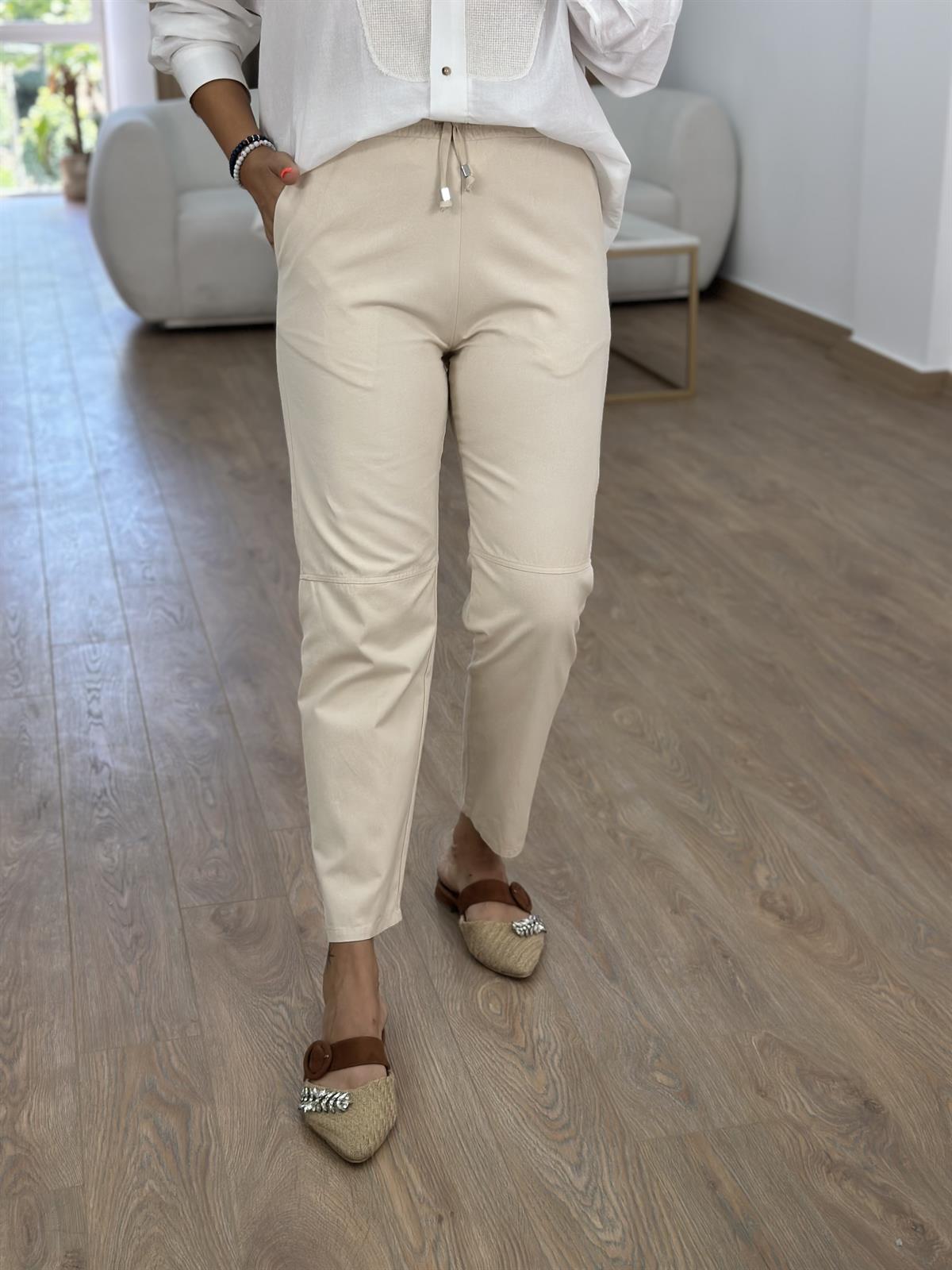 Çımalı Gabardin Pantolon-Taş