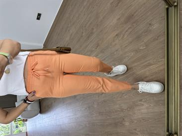 Çımalı Gabardin Pantolon-Turuncu