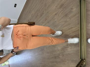 Çımalı Gabardin Pantolon-Turuncu