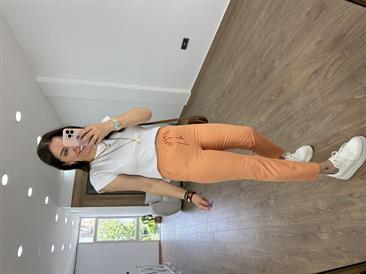 Çımalı Gabardin Pantolon-Turuncu