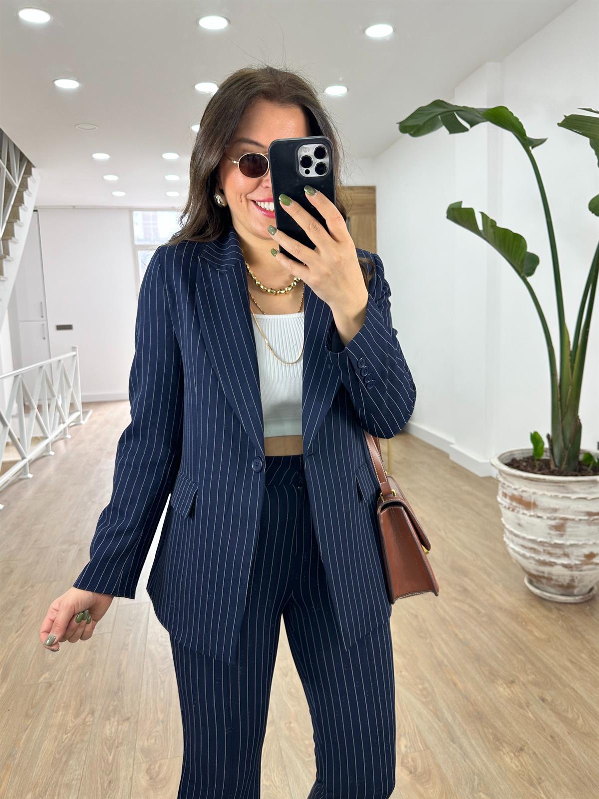 Çizgili İspanyol Paça Takım