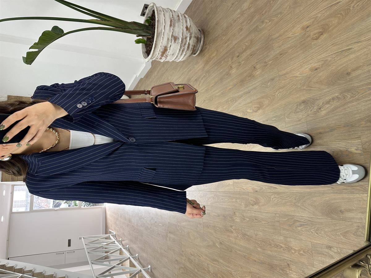 Çizgili İspanyol Paça Takım