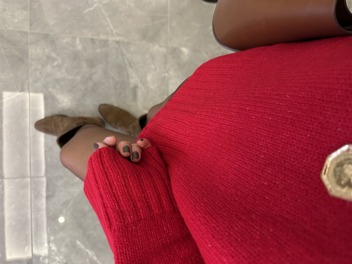 Dekoratif Detaylı Basic Triko Kazak - Kırmızı 