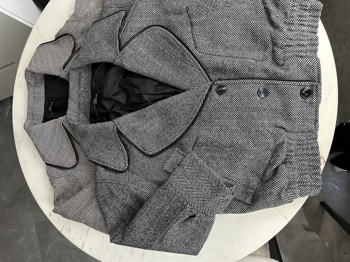 Deri Detaylı Kazayağı Bomber Ceket - Siyah