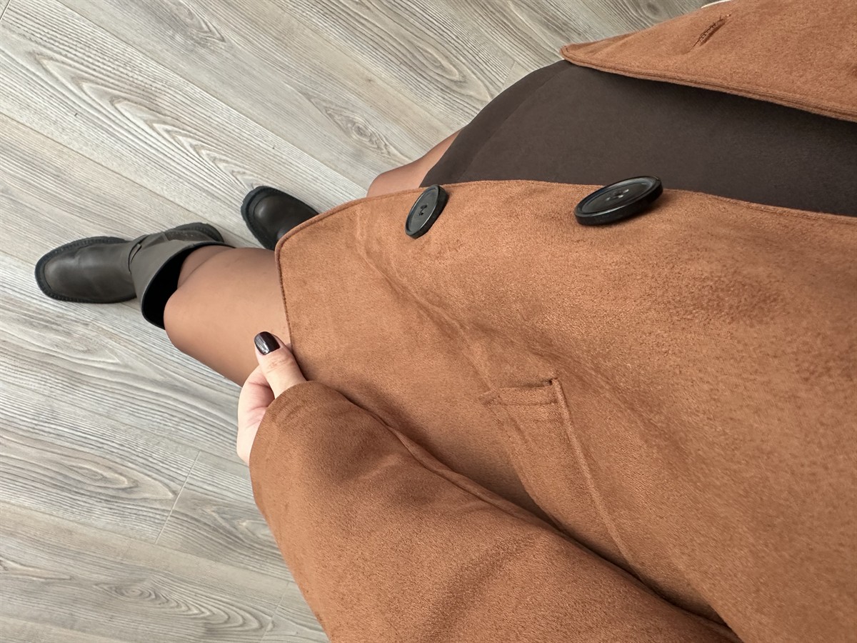 Dikişli Süet Ceket