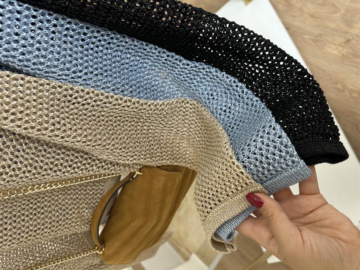 Dilvin Ajurlu Triko-Bej