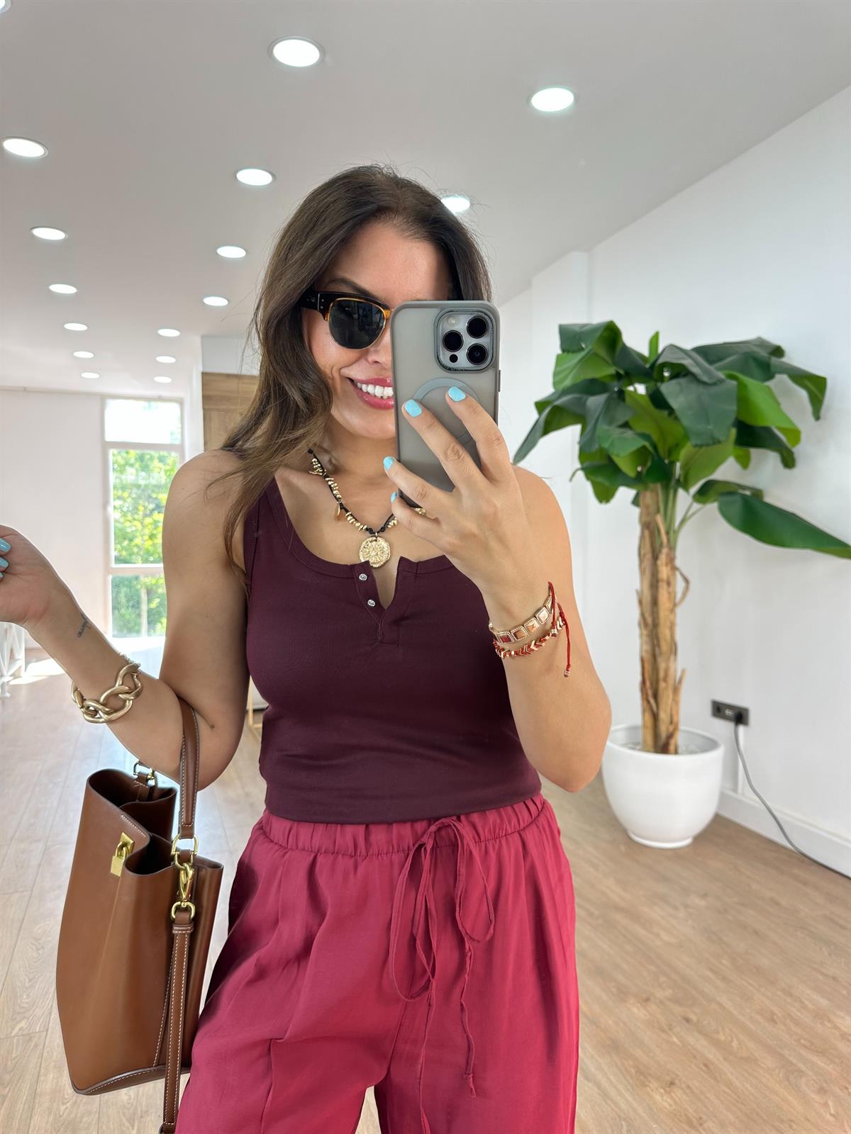 Dilvin Askılı Top - Bordo