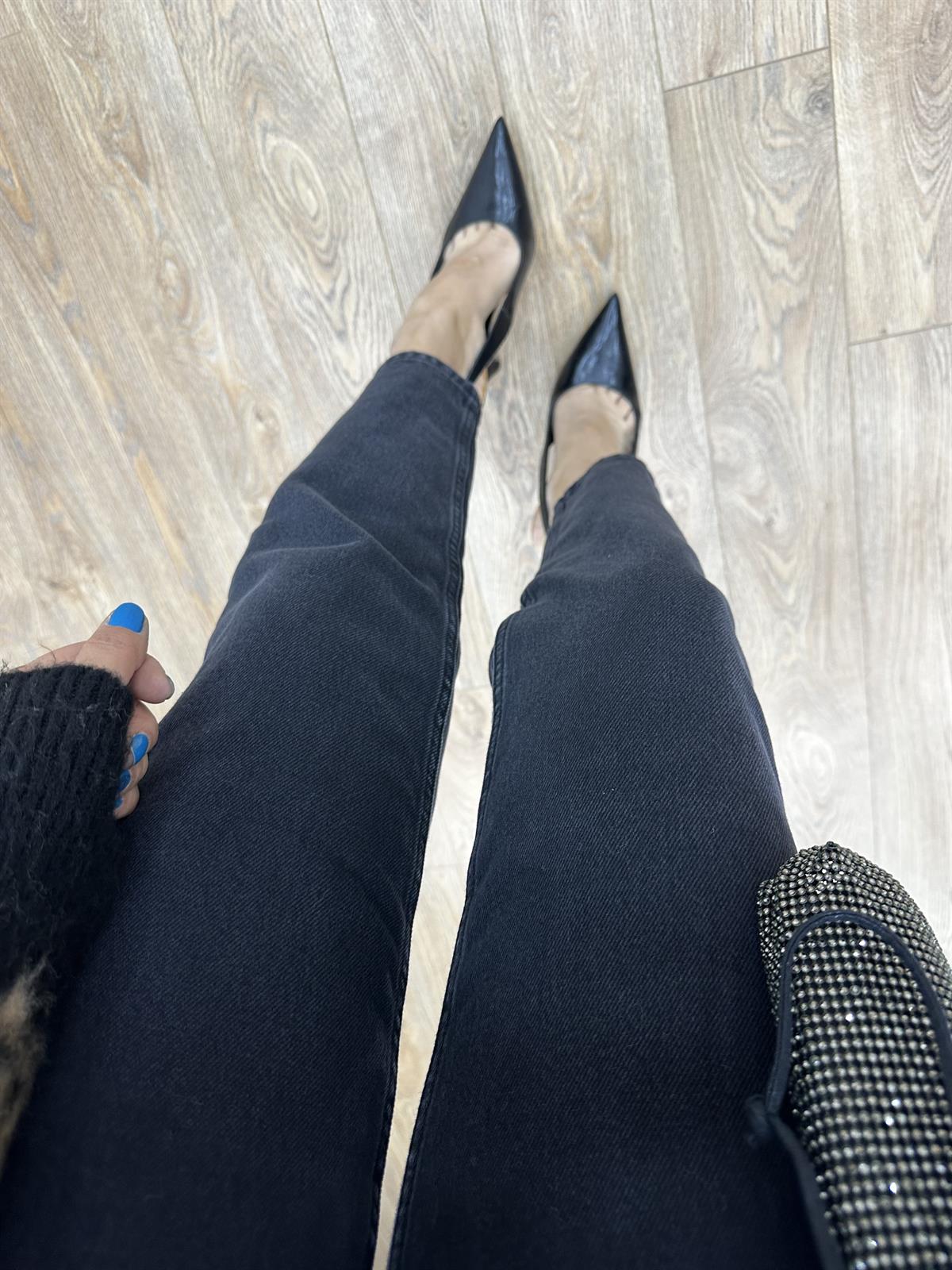 Dilvin Basic Mom Jean-Siyah