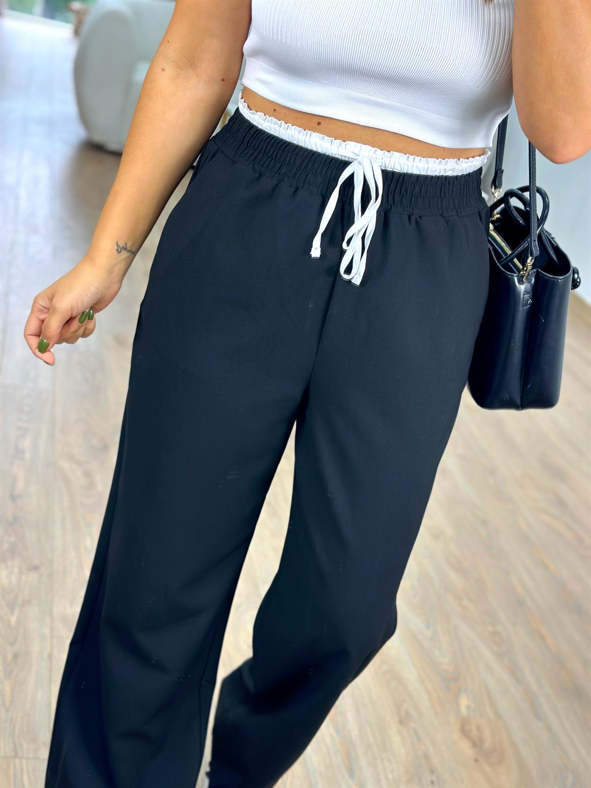 Dilvin Beli Bower Detaylı Pantolon