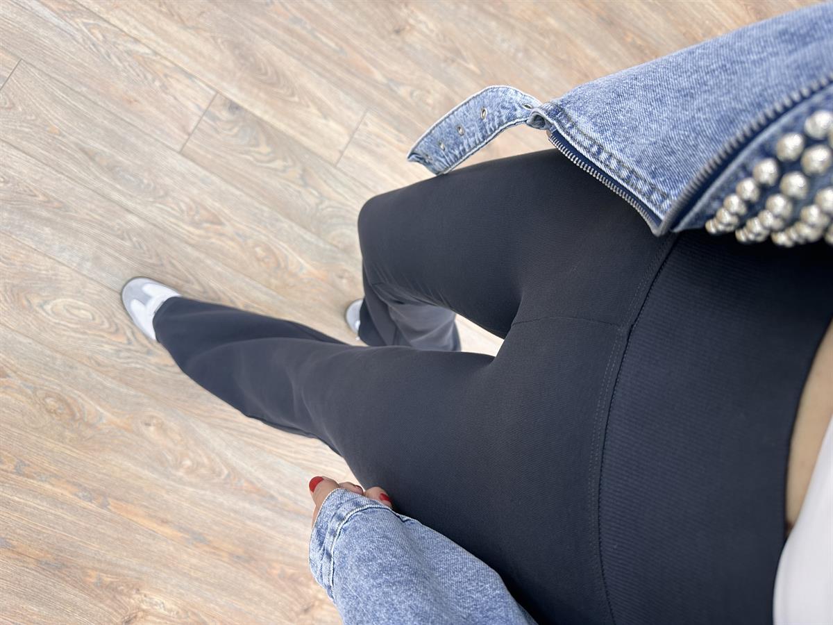 Dilvin Beli Fitili İspanyol Paça Tayt Pantolon