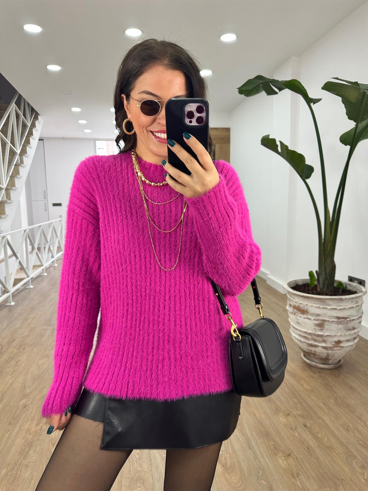 Dilvin Bisiklet Yaka Fitilli Yumuşak Dokulu Kazak