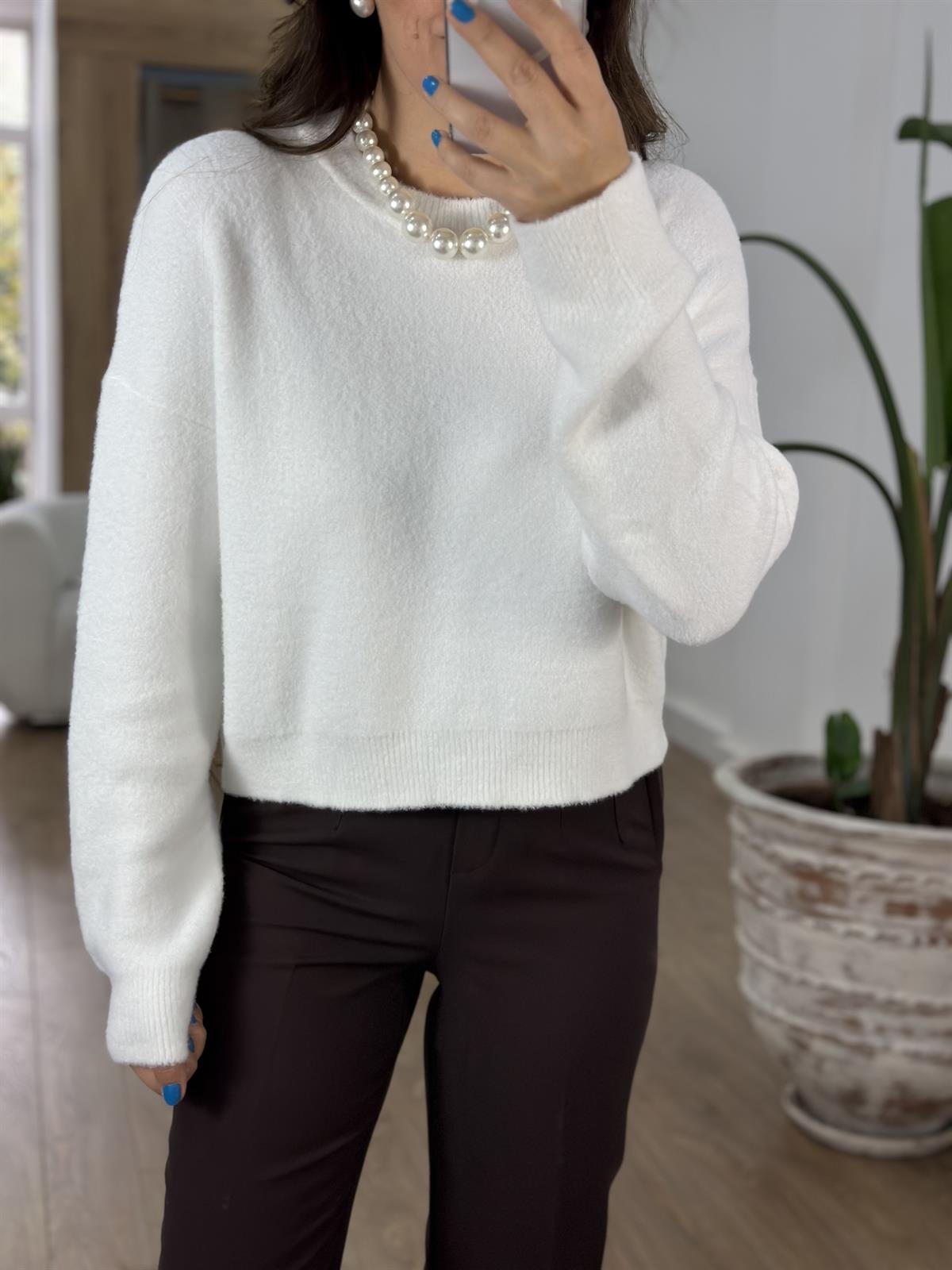 Dilvin Bisiklet Yaka Kazak