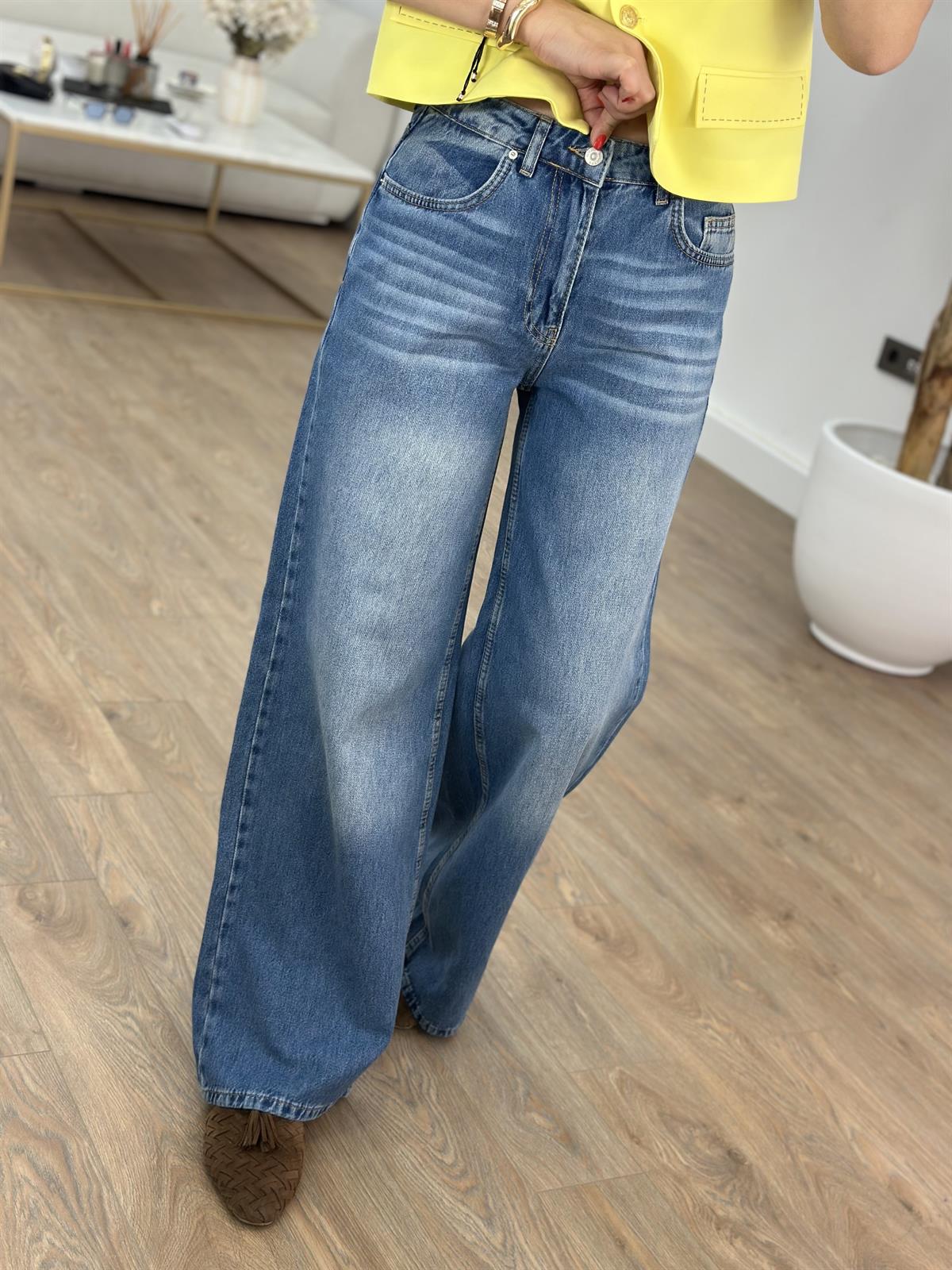 Dilvin Dökümlü Kumaş Geniş Pantolon 