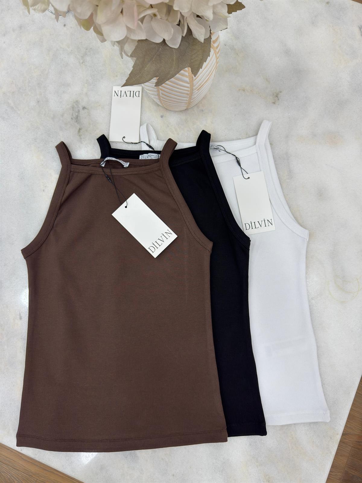 Dilvin Halter Yaka Fitili Atlet - Siyah