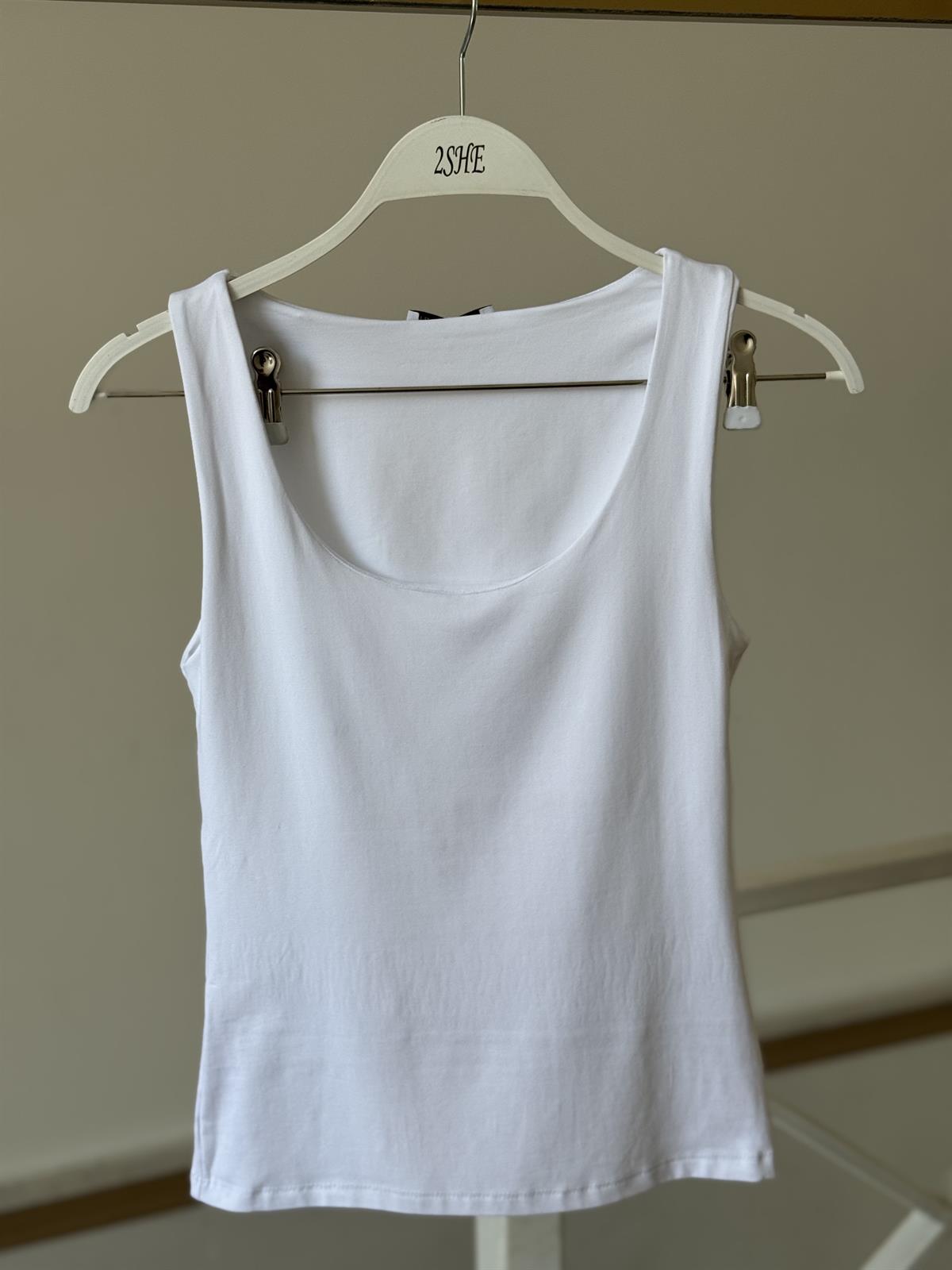 Dilvin Kalın Askılı Atlet - Beyaz