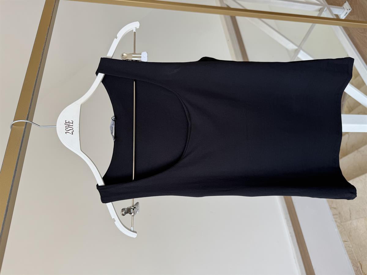 Dilvin Kalın Askılı Atlet - Siyah