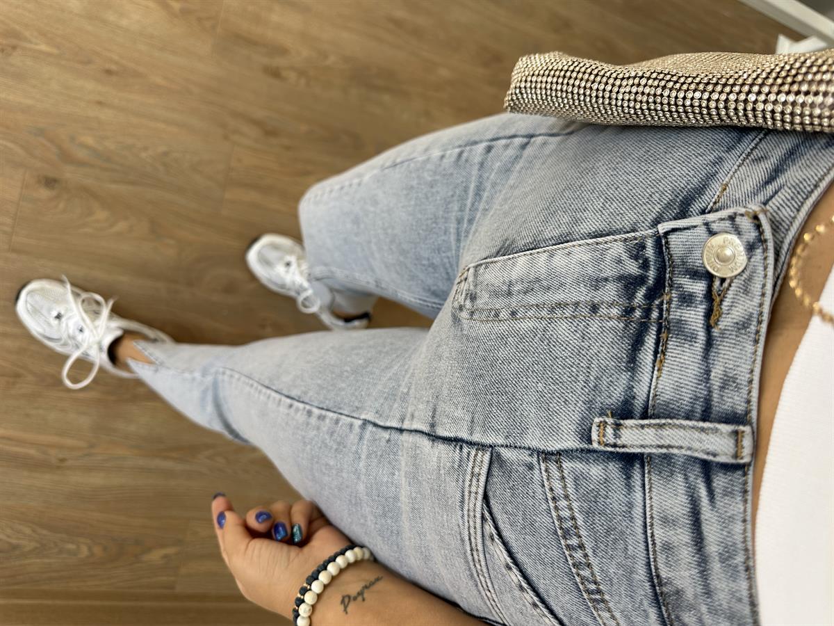 Dilvin Önü Yırtmaçlı Likralı Jean-Mavi