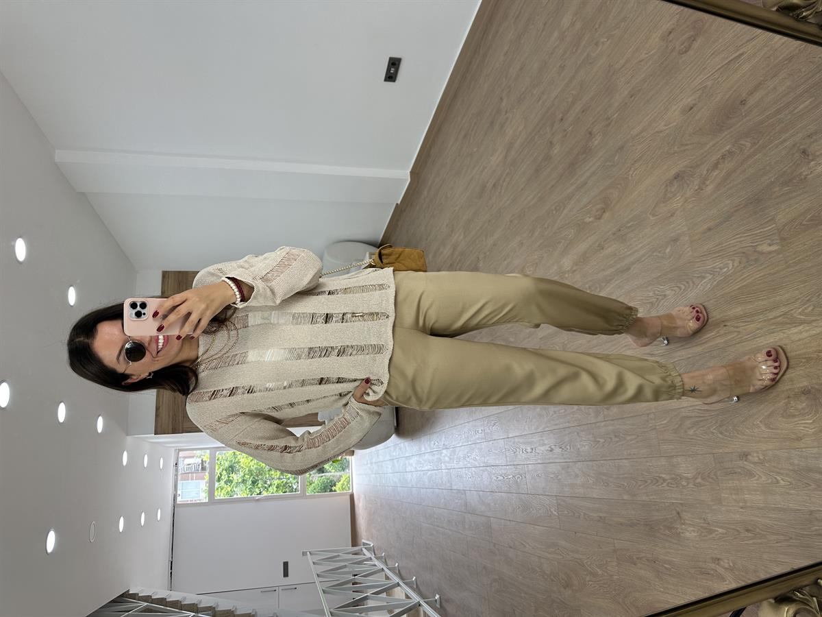 Dilvin Paça Fermuarlı Jogger Pantolon-Camel