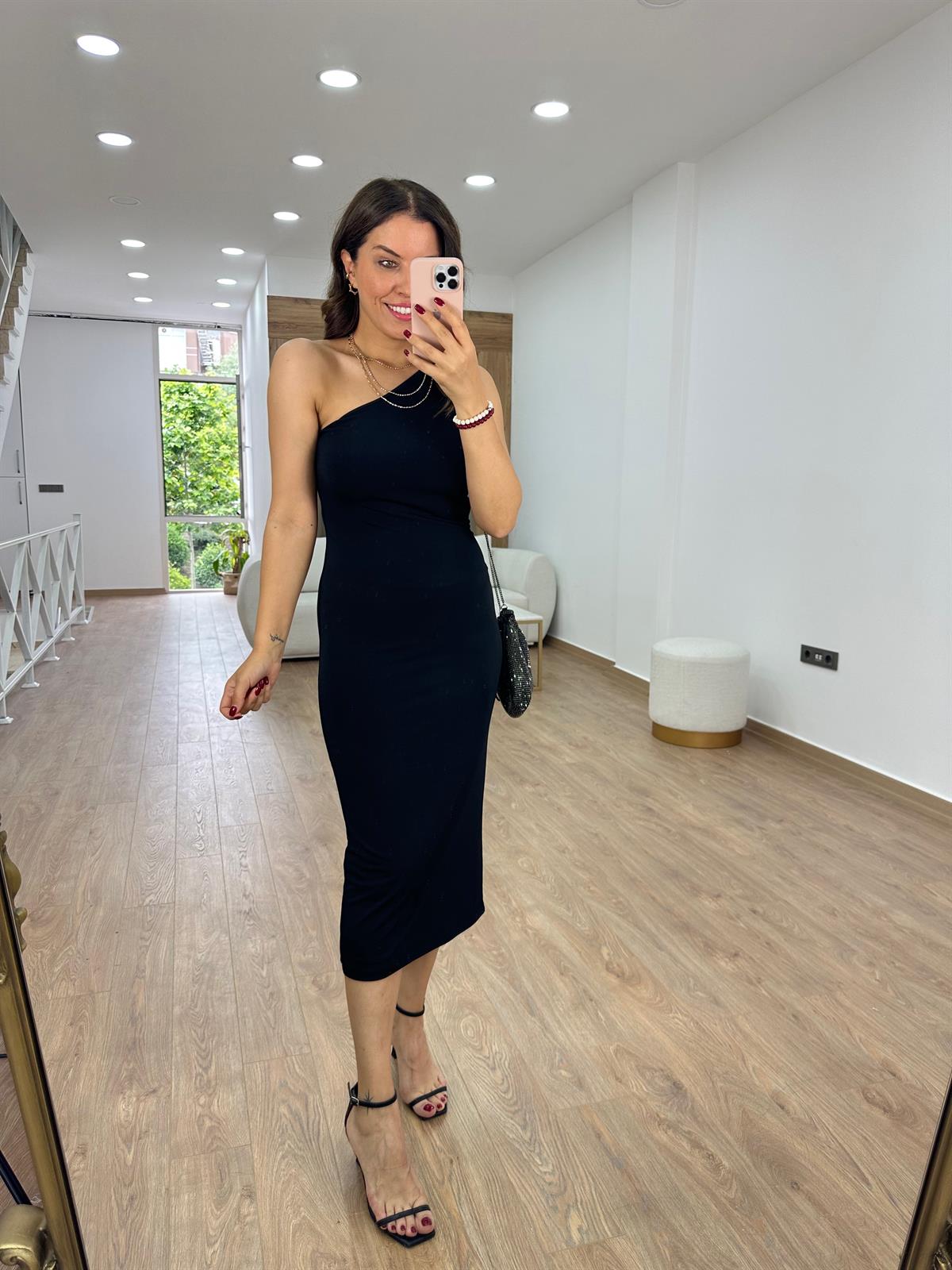 Dilvin Tek Omuz Elbise