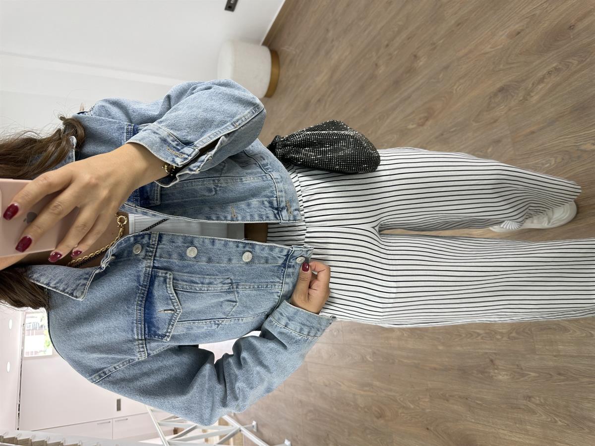 Dilvin Tint Yıkama Denim Ceket