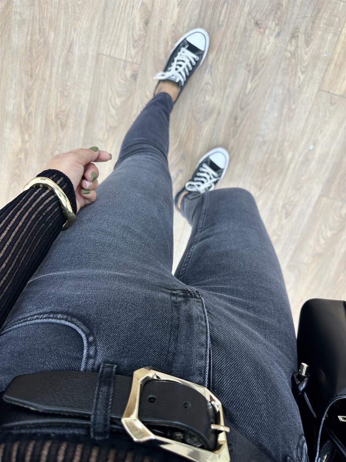 Dilvin Vintage Kumaş Likralı Skinny Pantolon 