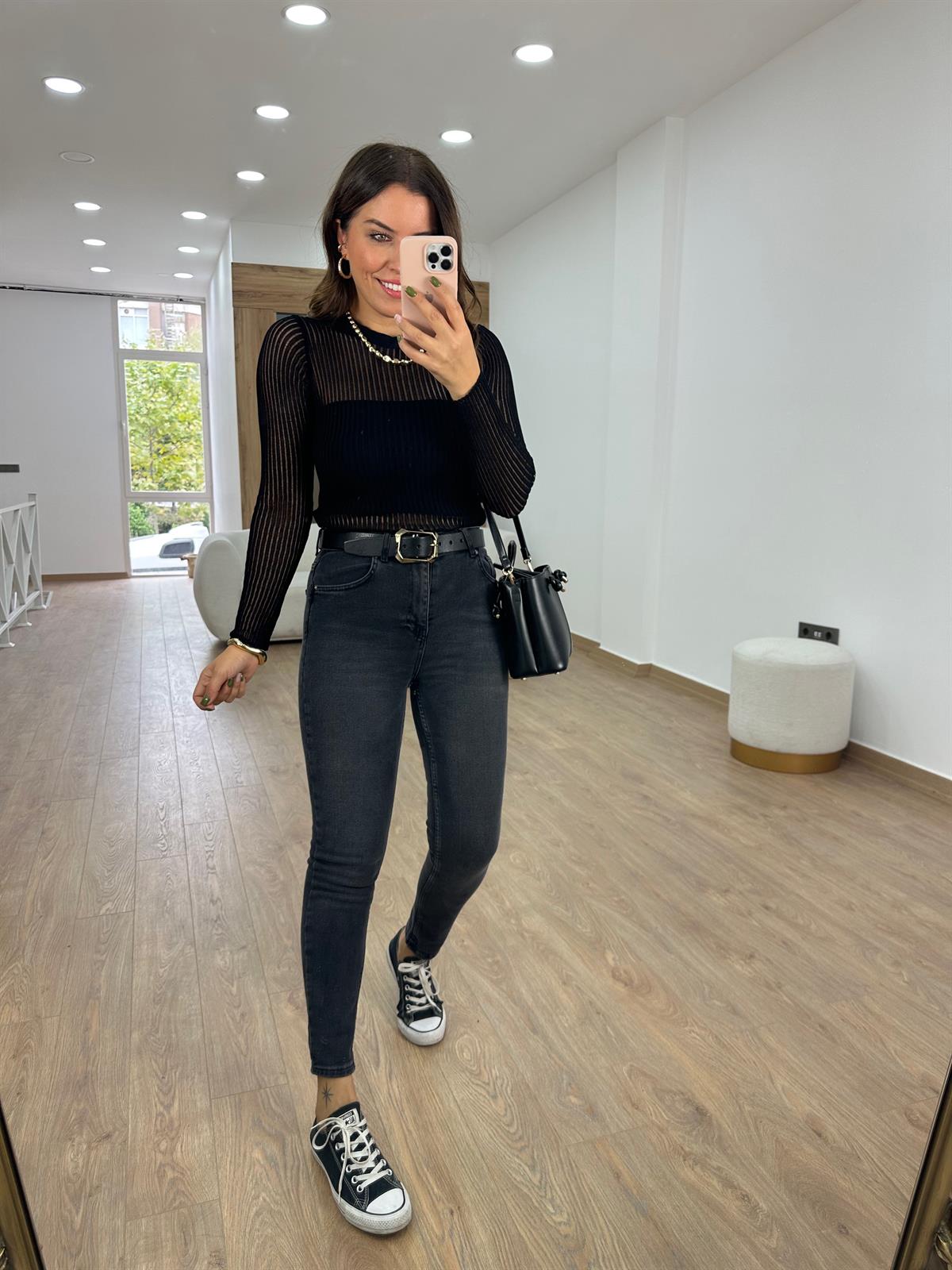 Dilvin Vintage Kumaş Likralı Skinny Pantolon 
