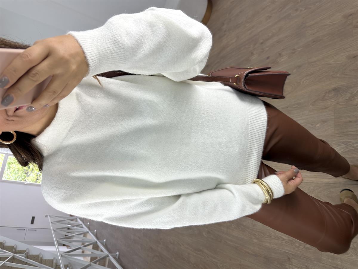 Dilvin Yarasa Kol Yumoş Kazak-Ekru