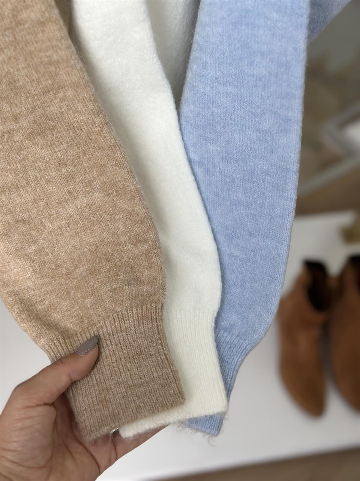 Dilvin Yarasa Kol Yumoş Kazak-Ekru