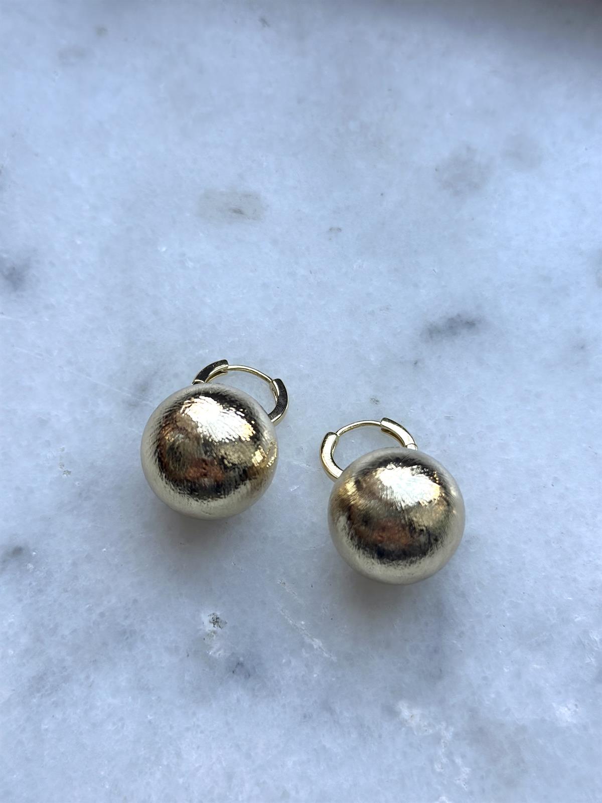 Disko Topu Gold Küpe