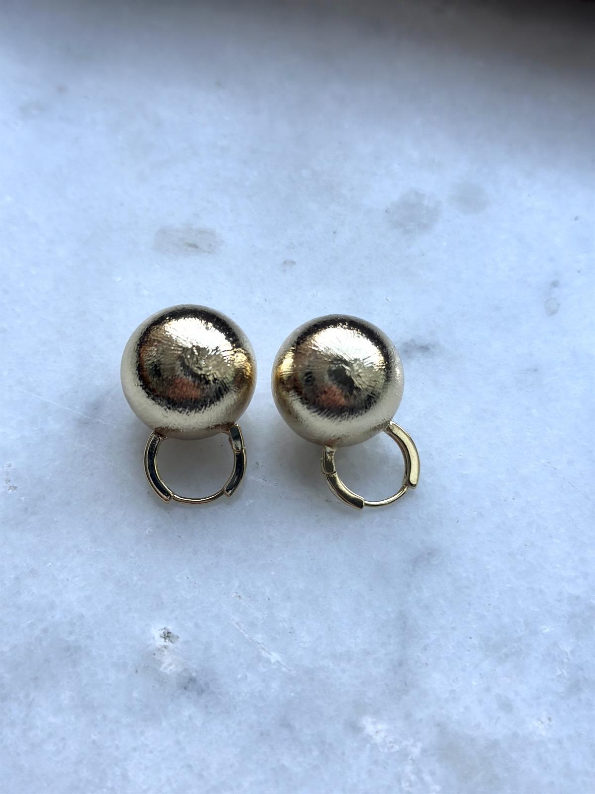 Disko Topu Gold Küpe