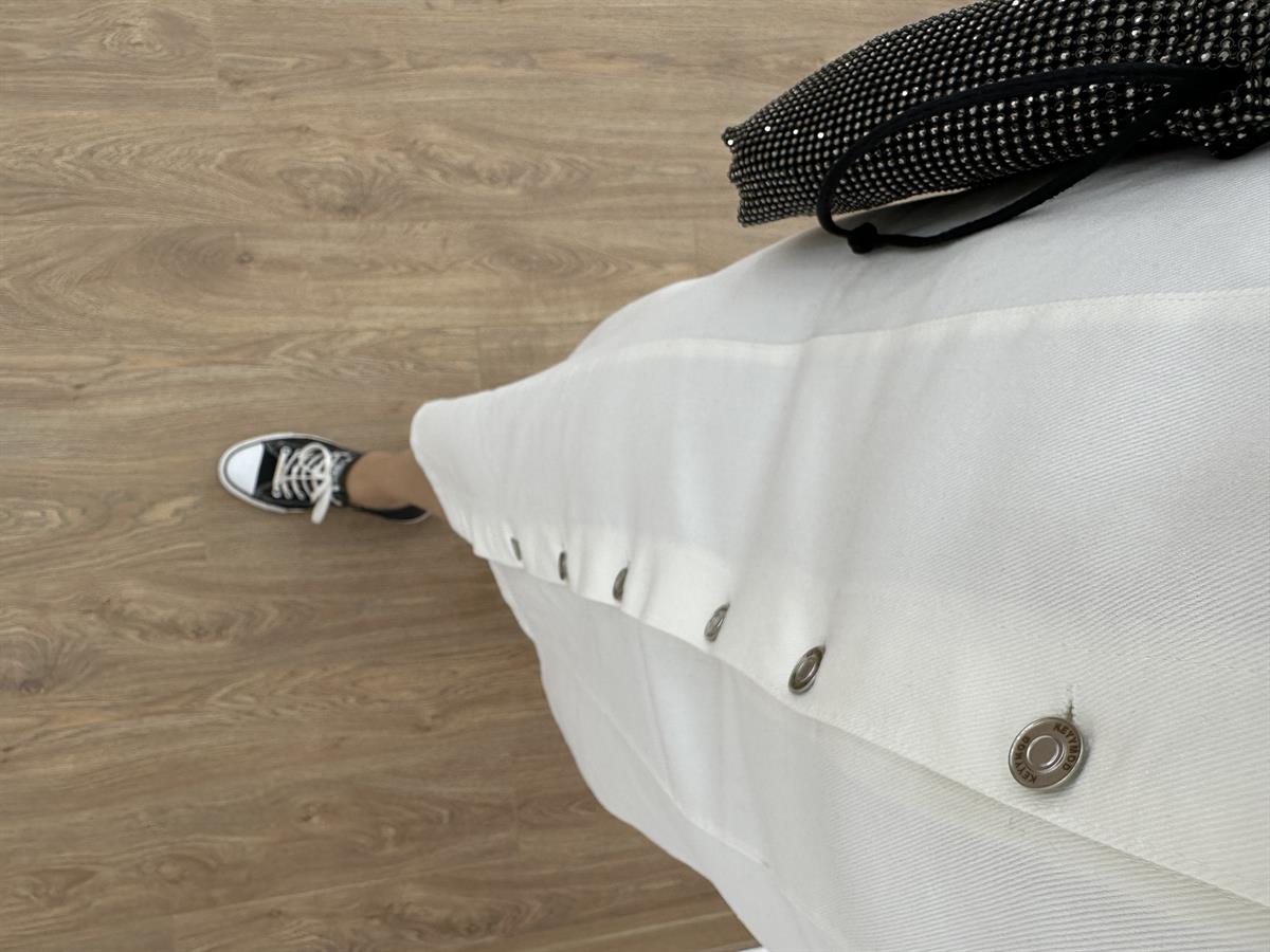 Düğmeli Gabardin Elbise