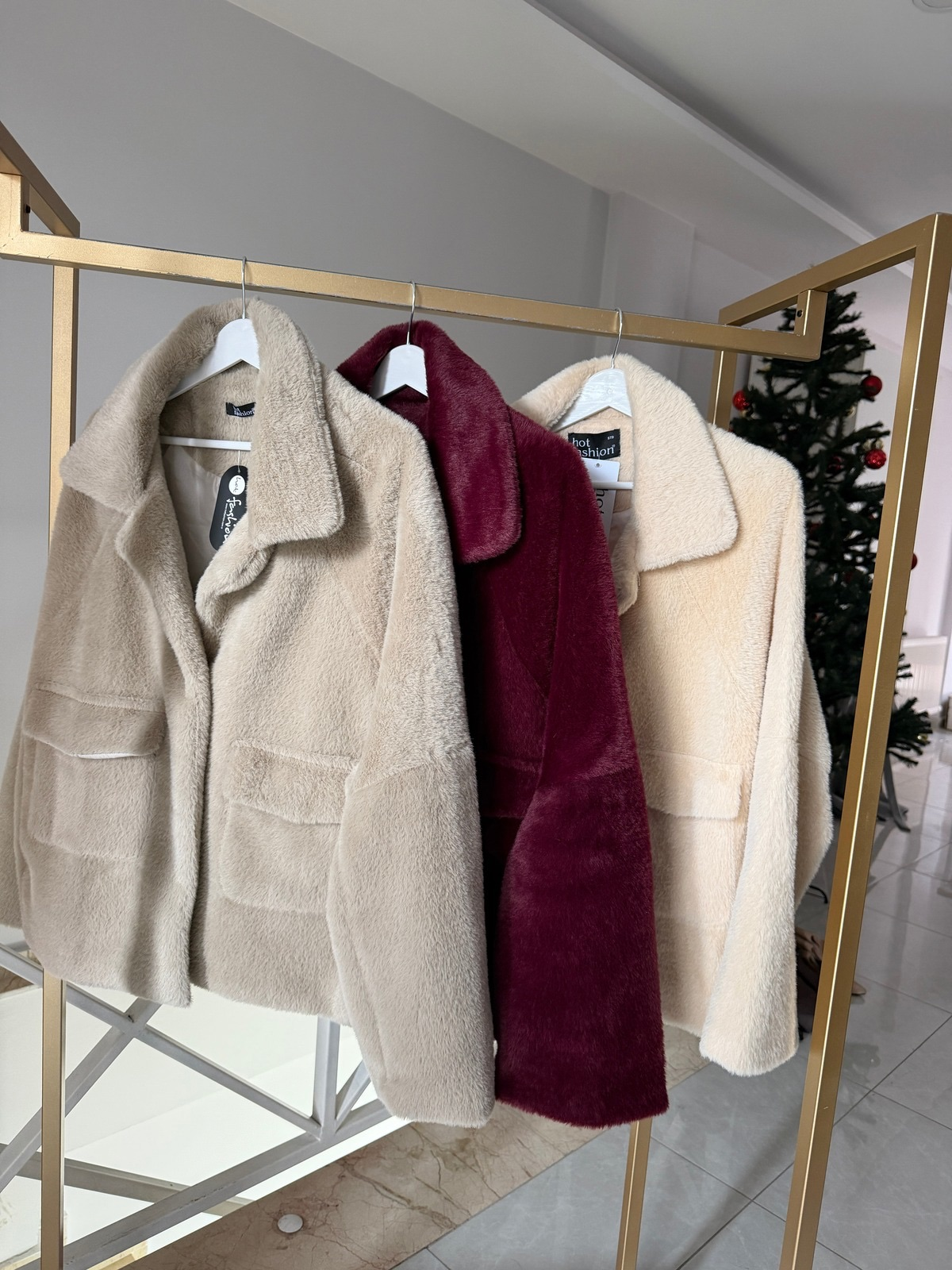 Premium Seri Cepli Oversize Kürk - Açık Vizon