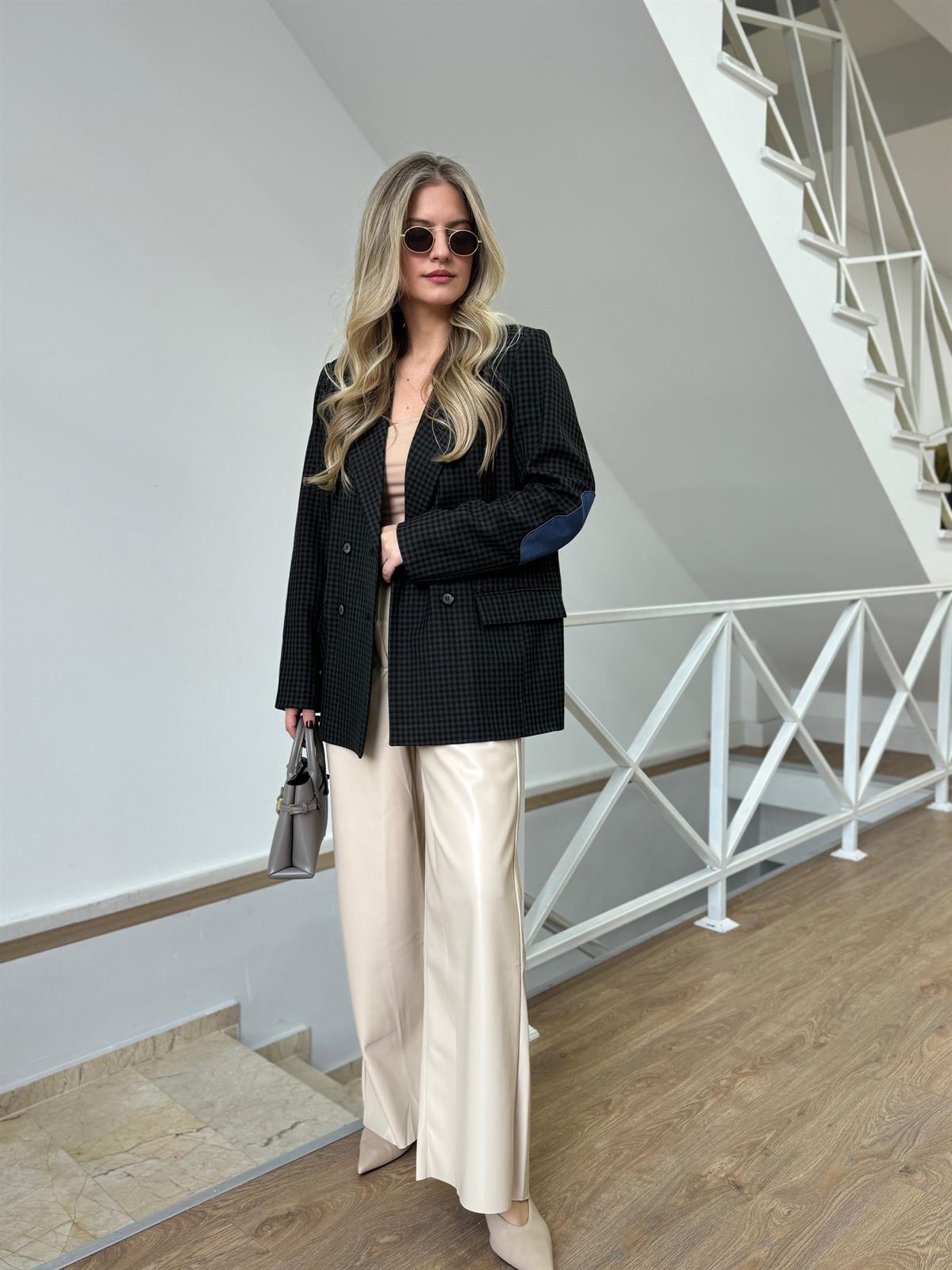 Ekoseli Blazer Ceket