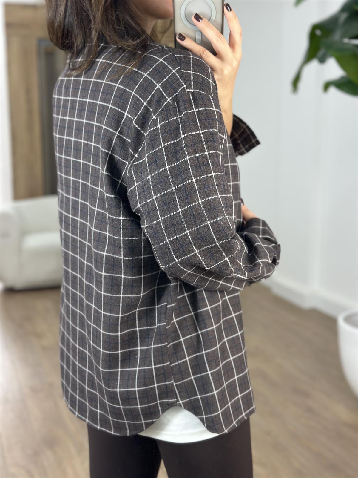 Ekoseli Oduncu Gömlek - Kahverengi