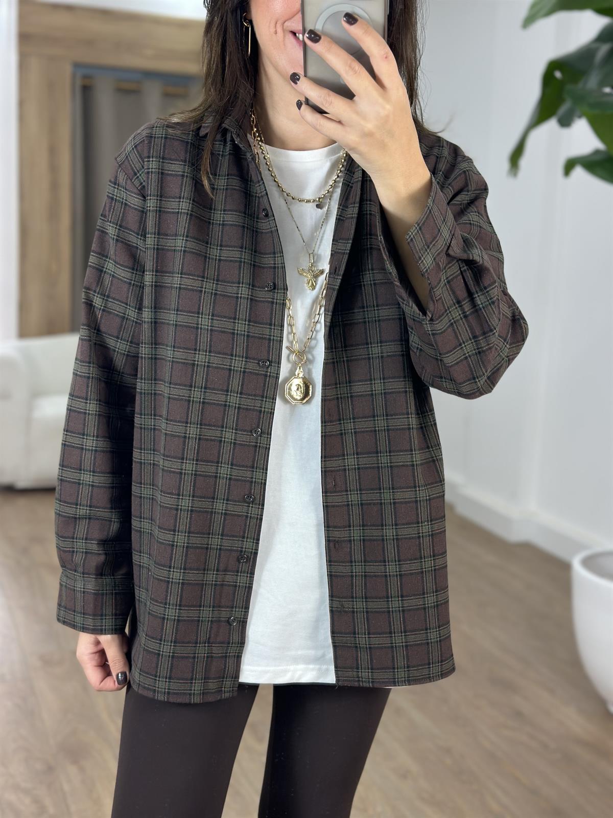 Ekoseli Oduncu Gömlek - Yeşil