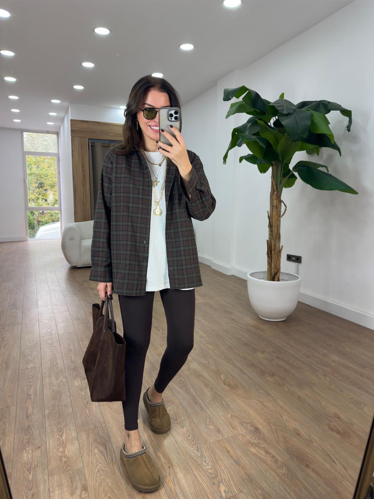 Ekoseli Oduncu Gömlek - Yeşil