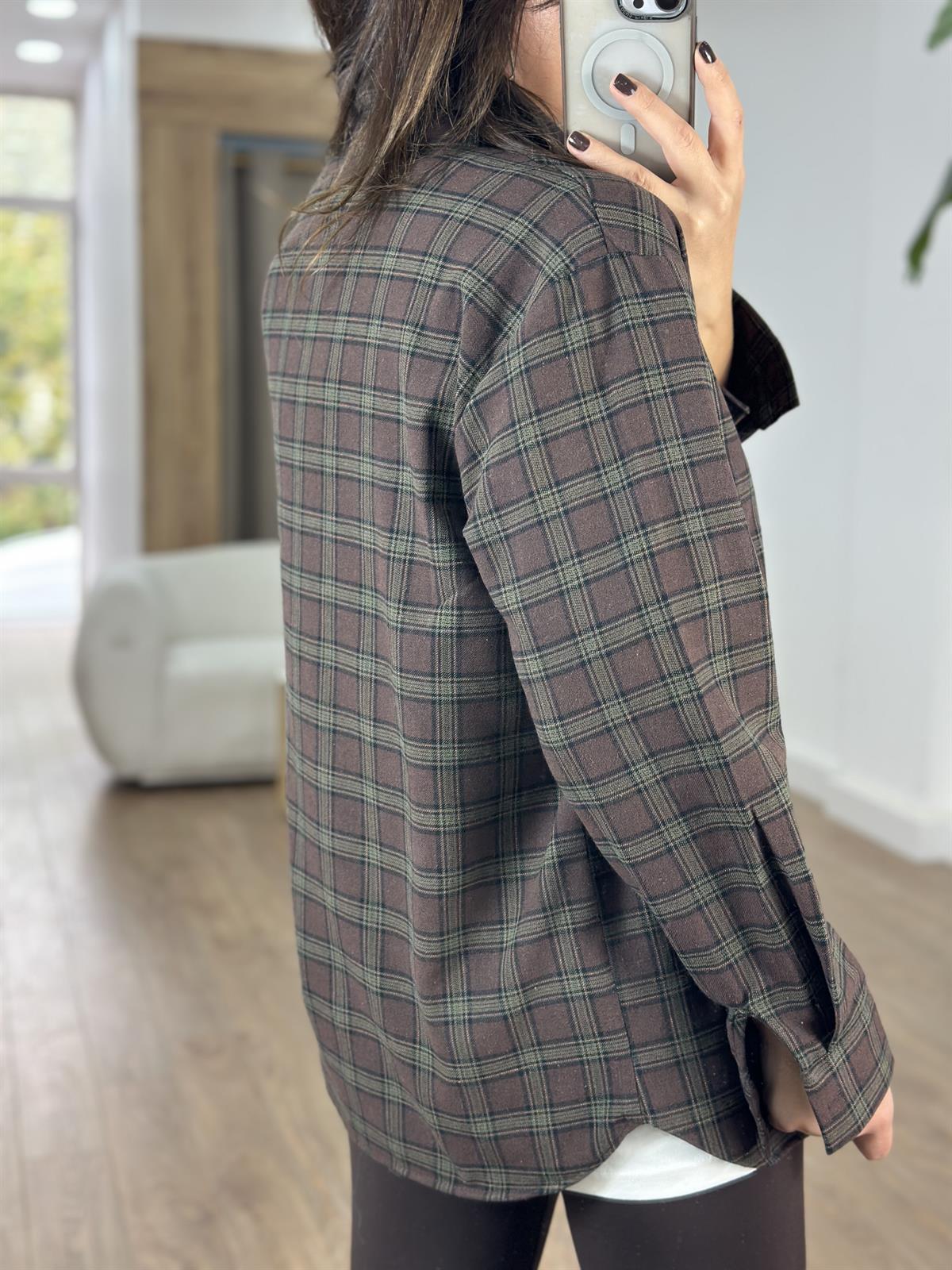 Ekoseli Oduncu Gömlek - Yeşil