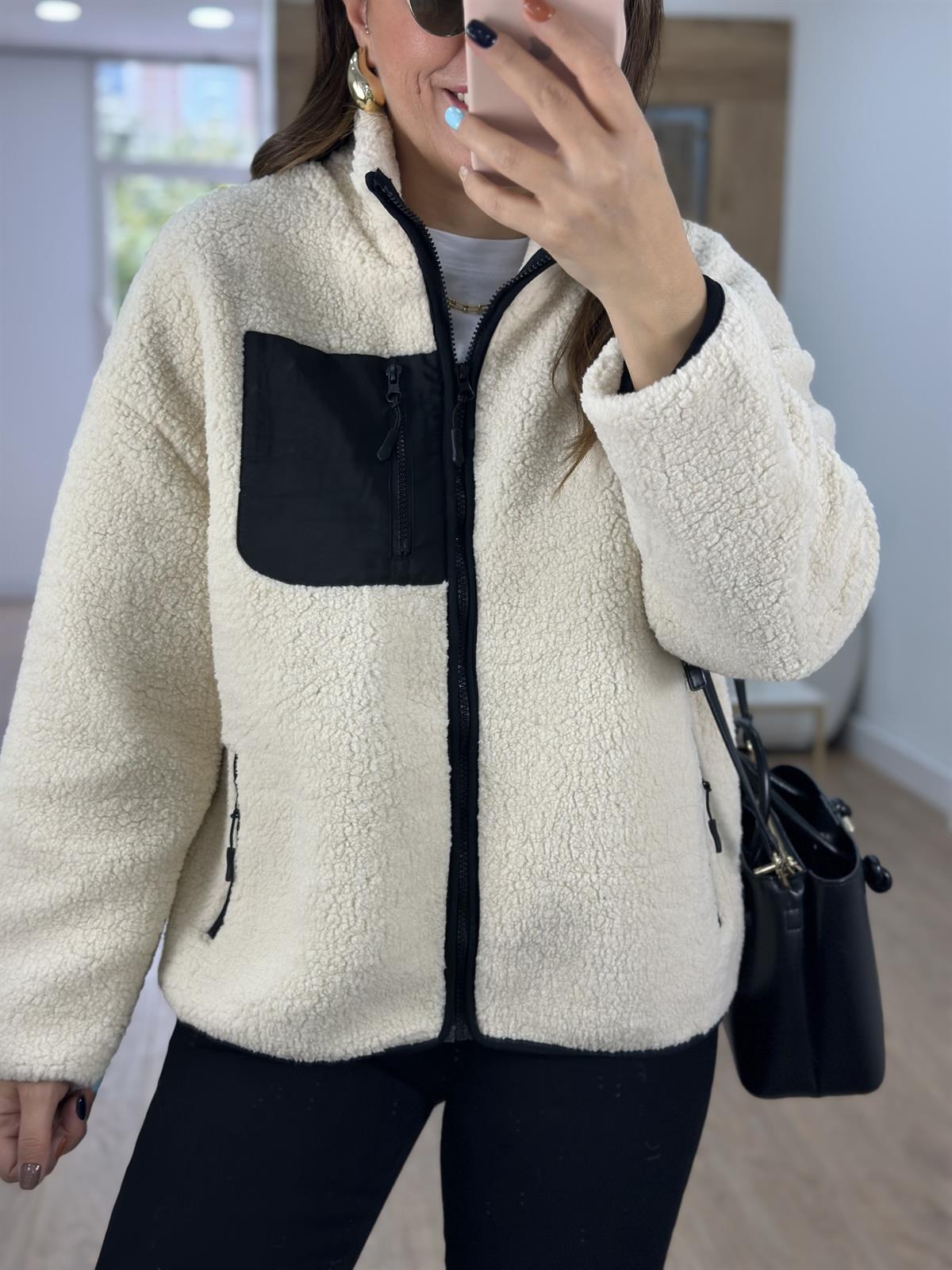 File Astarlı Suni Koyun Yünü Mont