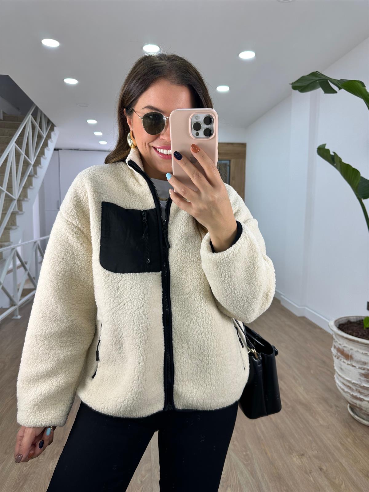 File Astarlı Suni Koyun Yünü Mont