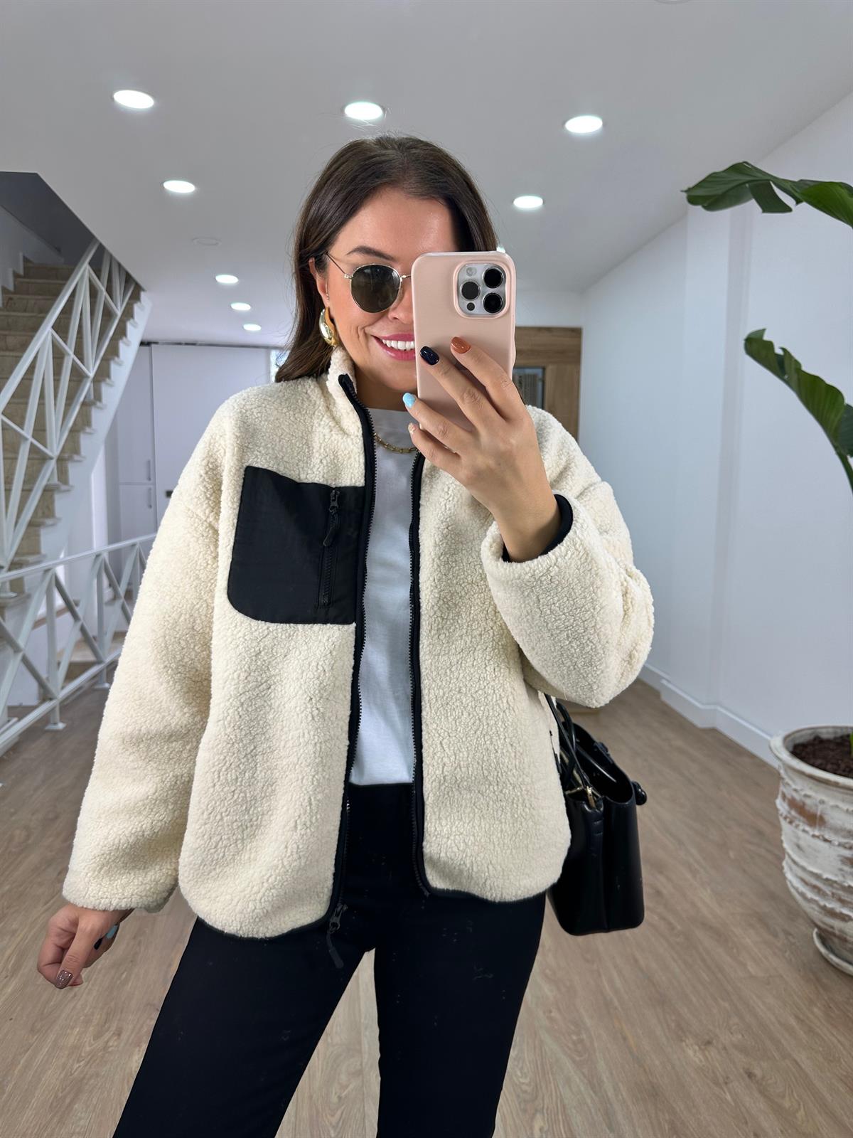 File Astarlı Suni Koyun Yünü Mont