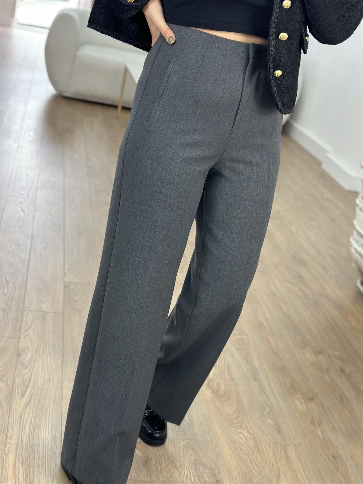 Flatolu Palazzo Pantolon-Antrasit