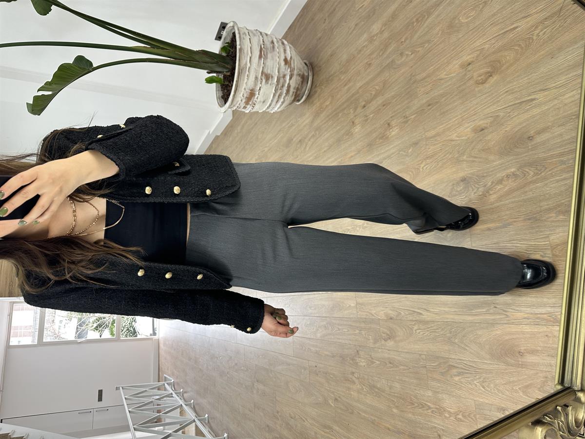 Flatolu Palazzo Pantolon-Antrasit