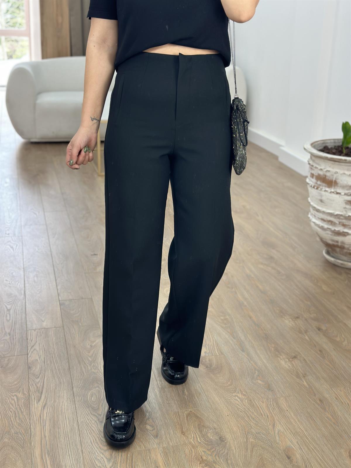 Flatolu Palazzo Pantolon-Siyah