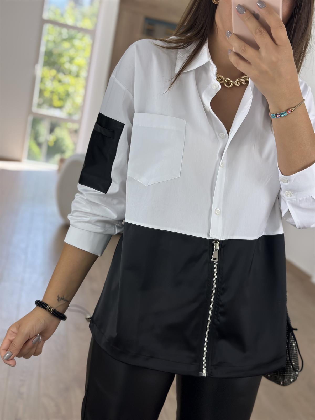 Garnili Fermuarlı Gömlek