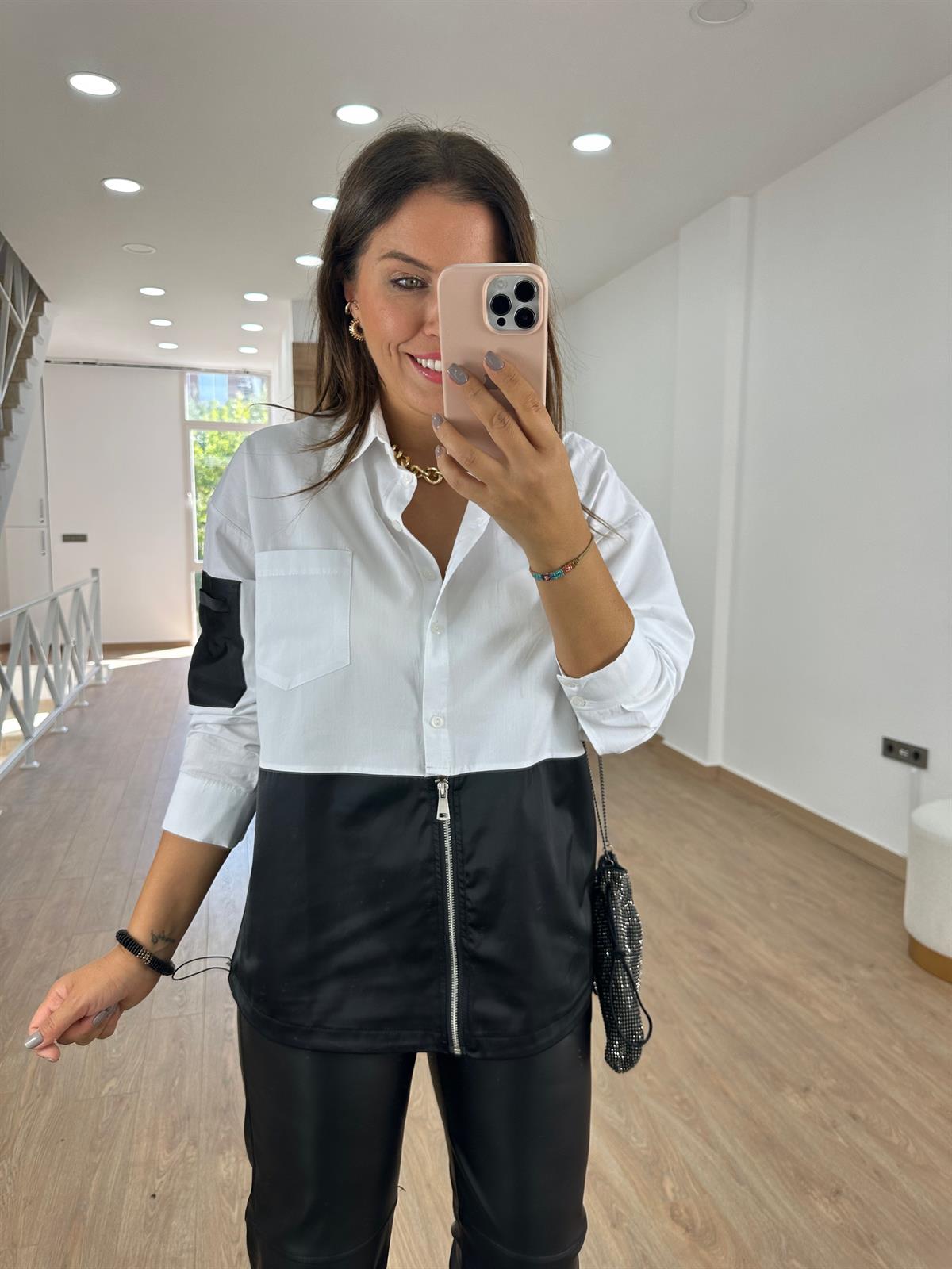 Garnili Fermuarlı Gömlek