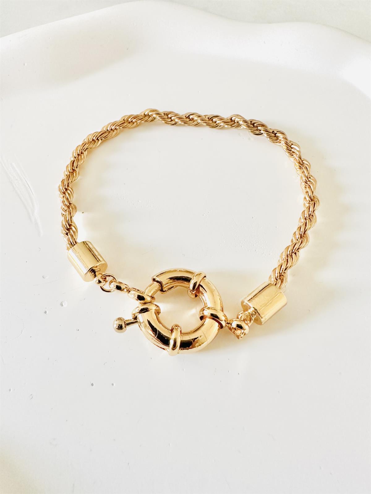 Gemi Dümeni Gold Bileklik