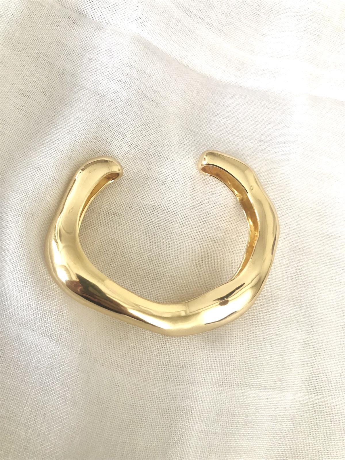 Vip Seri Gold Asimetrik Kelepçe Bileklik