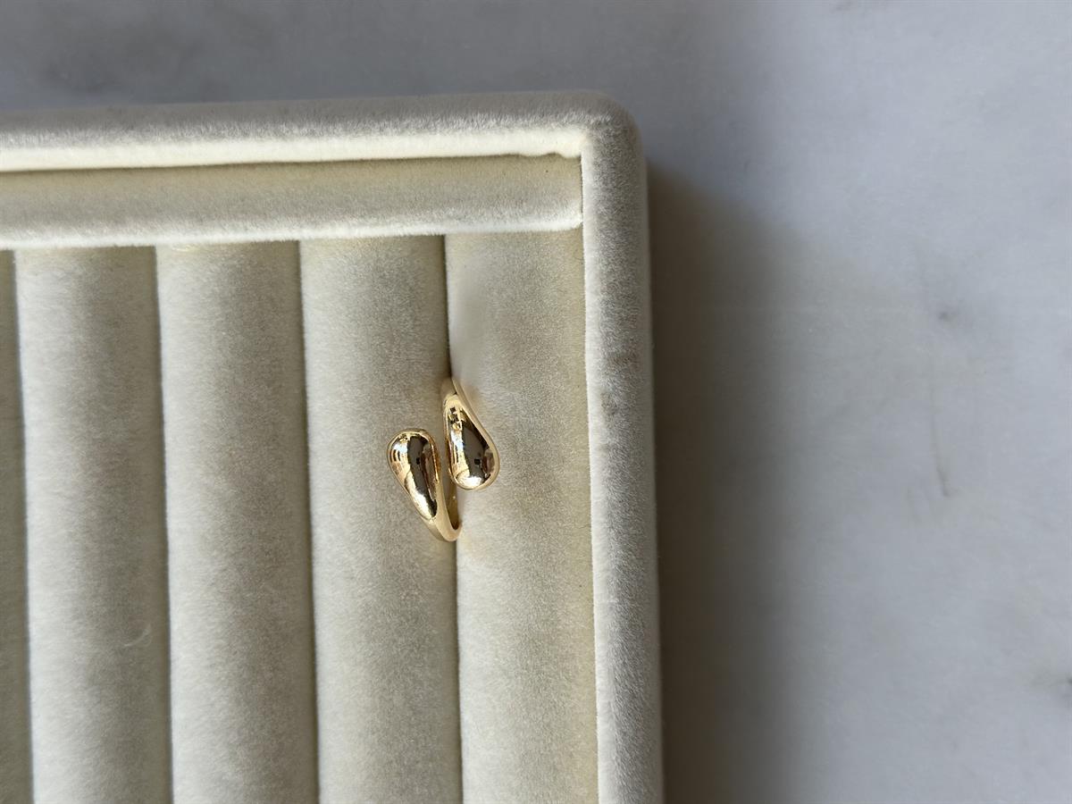 Gold Damla Ayarlanabilir Yüzük