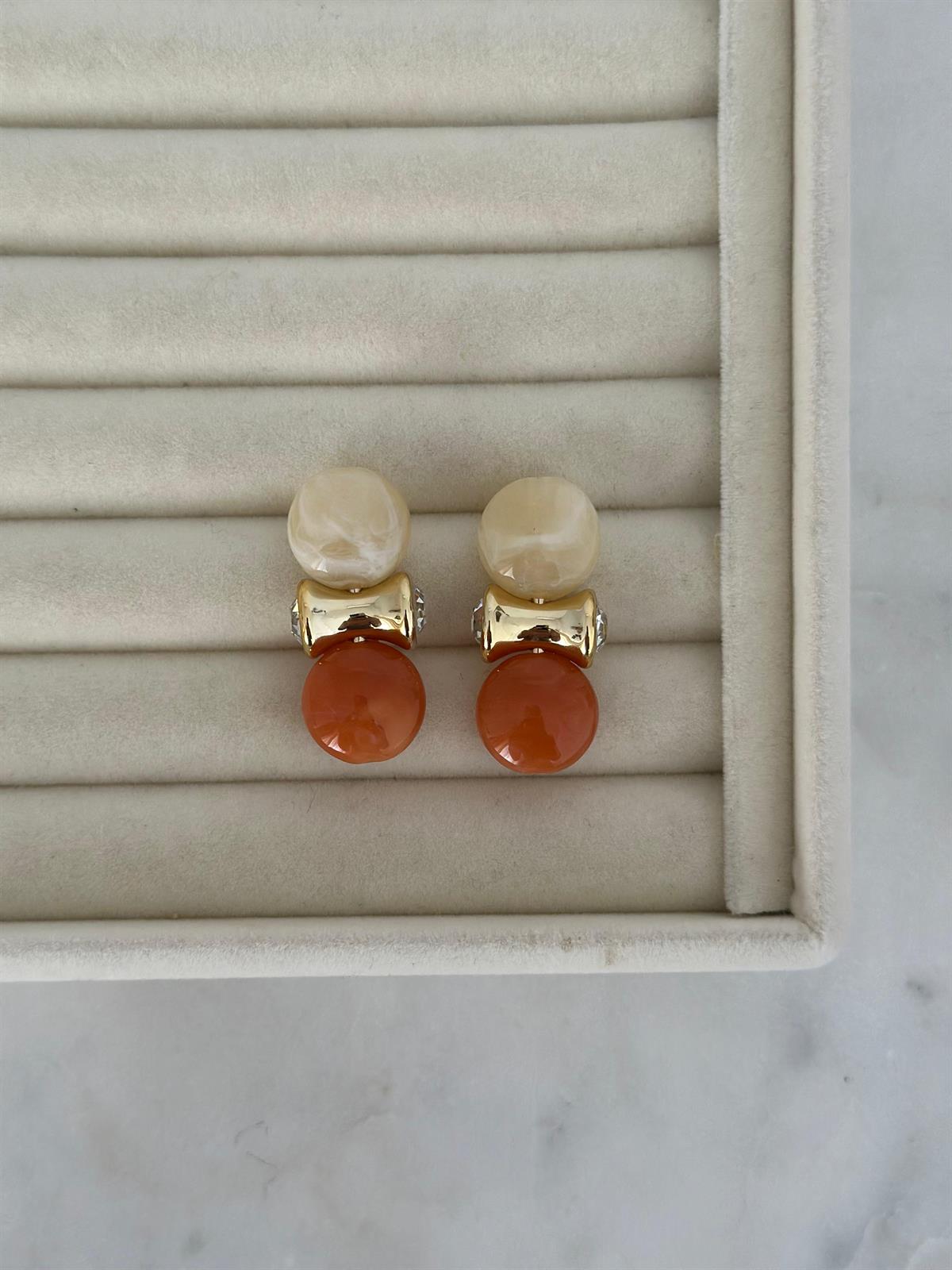 Gold Detay Kiremit Küpe