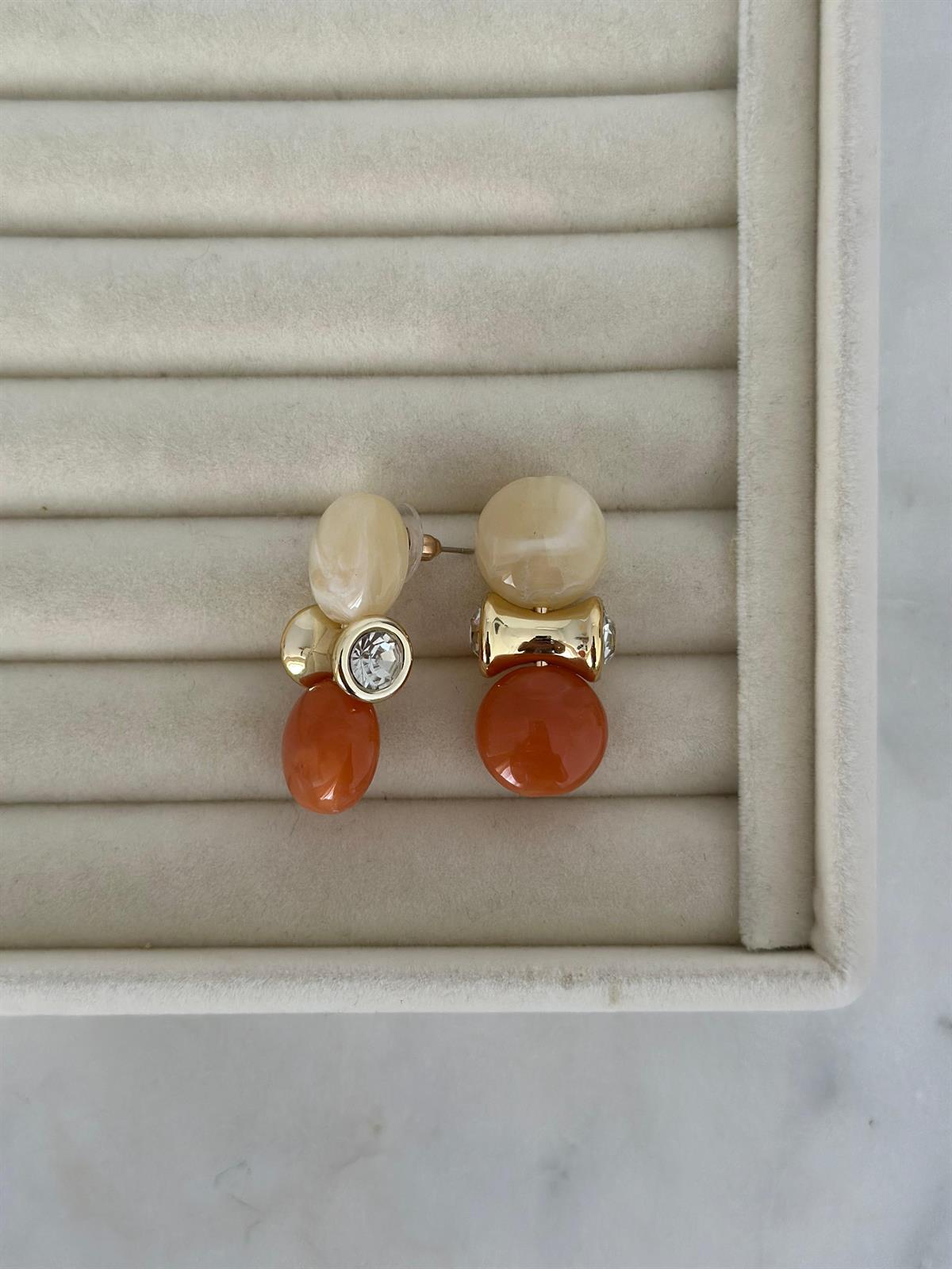 Gold Detay Kiremit Küpe